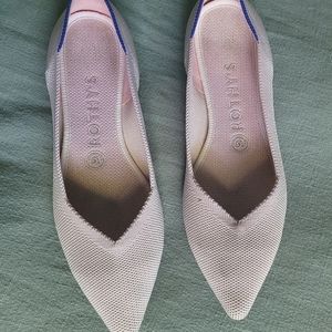 Rothy's Pink tortoise bottom pointed flats, 7.5